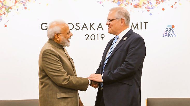 A file photo of PM Modi and Australia PM Scott Morrison.