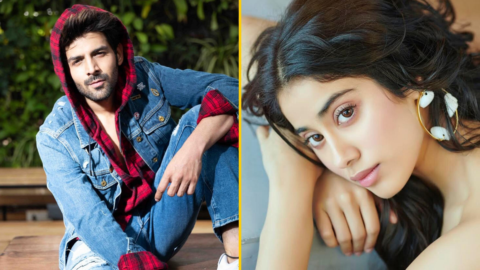 Kartik Aaryan (L) and Janhvi Kapoor (R) will star in <i>Dostana 2</i>.