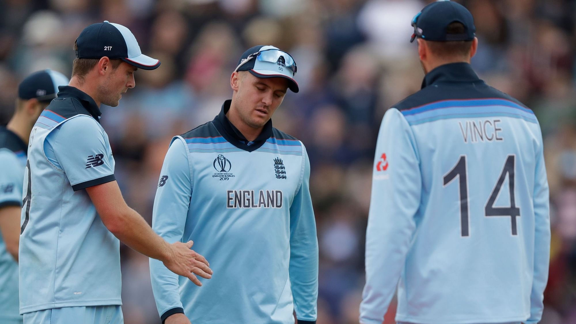 England cricketer Jason Roy has been ruled out of their next two World Cup matches due to a hamstring injury.