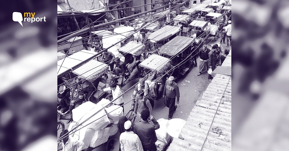 Old Delhi Traffic Congestion Busy Lanes Of Old Delhi Kept