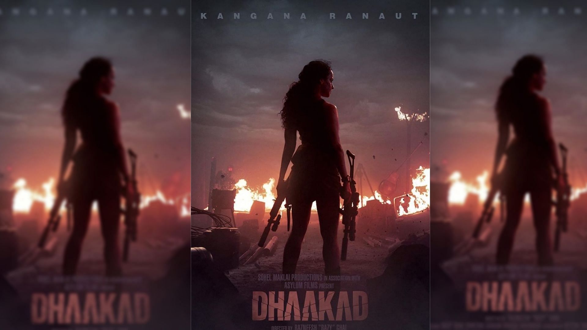 Kangana Ranaut in the poster of <i>Dhaakad</i>.