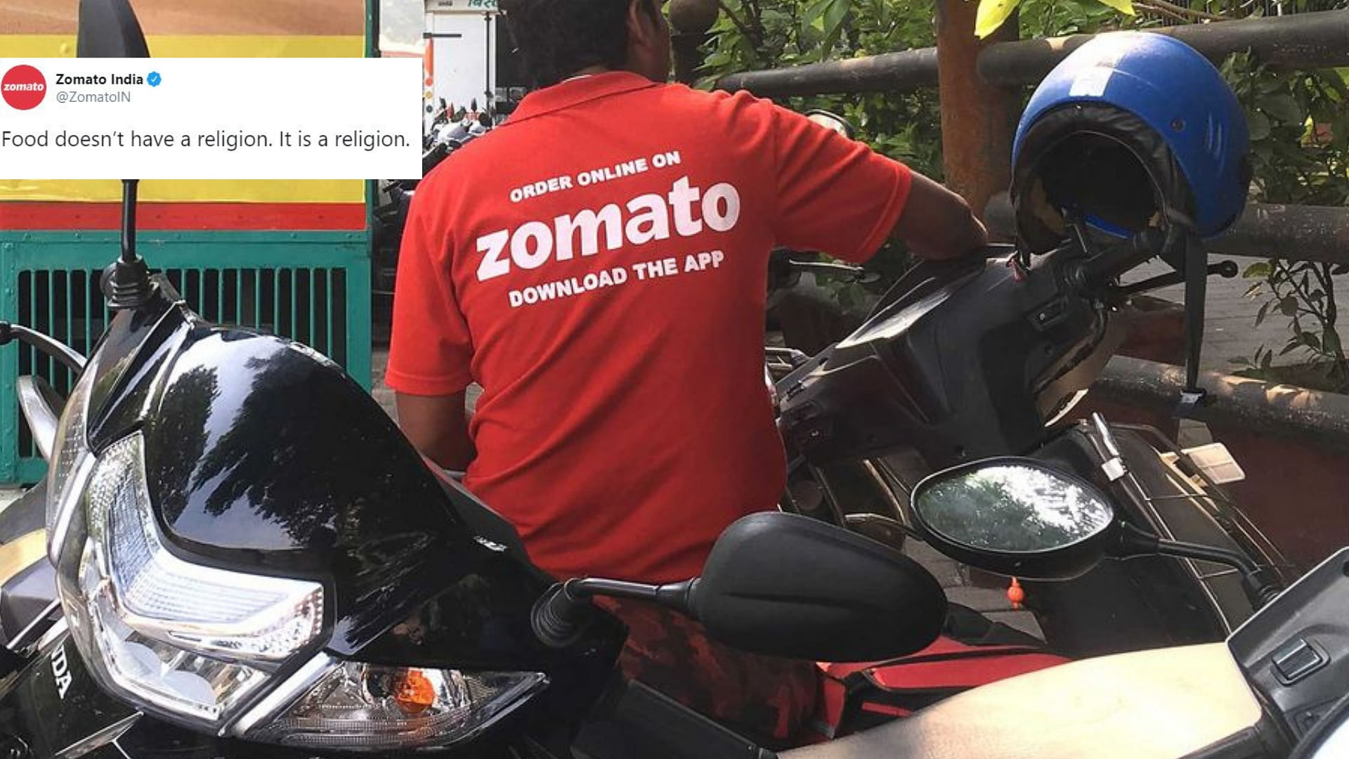 “Food has no religion,” responded Zomato to a controversial post.