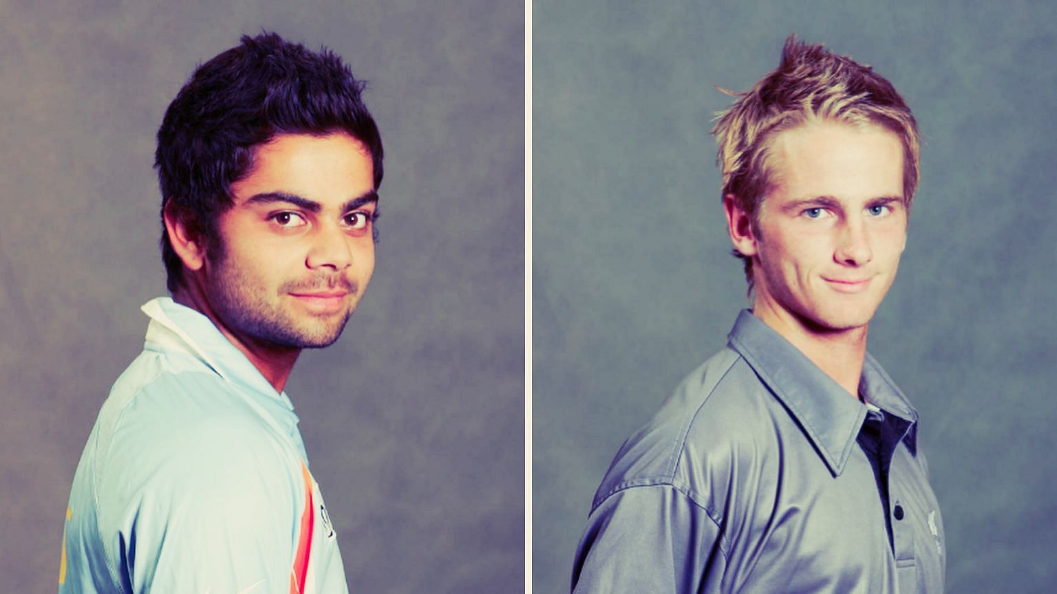 Photos of 18-year-old Kohli and Williamson, prior to the U-19 World Cup semi-final in 2008, were released by the ICC.