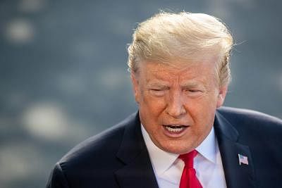 WASHINGTON D.C., May 30, 2019 (Xinhua) -- U.S. President Donald Trump speaks to reporters before leaving the White House in Washington D.C., the United States, on May 30, 2019. Donald Trump slammed Special Counsel Robert Mueller as "highly conflicted" on Thursday, one day after Mueller