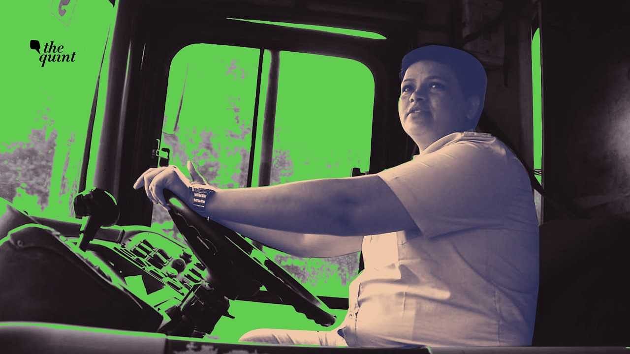 Amongst almost 11 thousand DTC bus drivers, V Saritha is the only woman at the wheels.