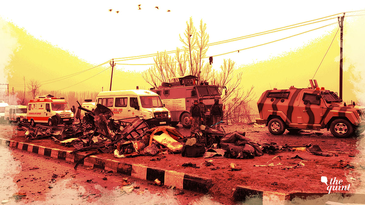 Image of Pulwama blast site on 14 February 2019 used for representational purposes.