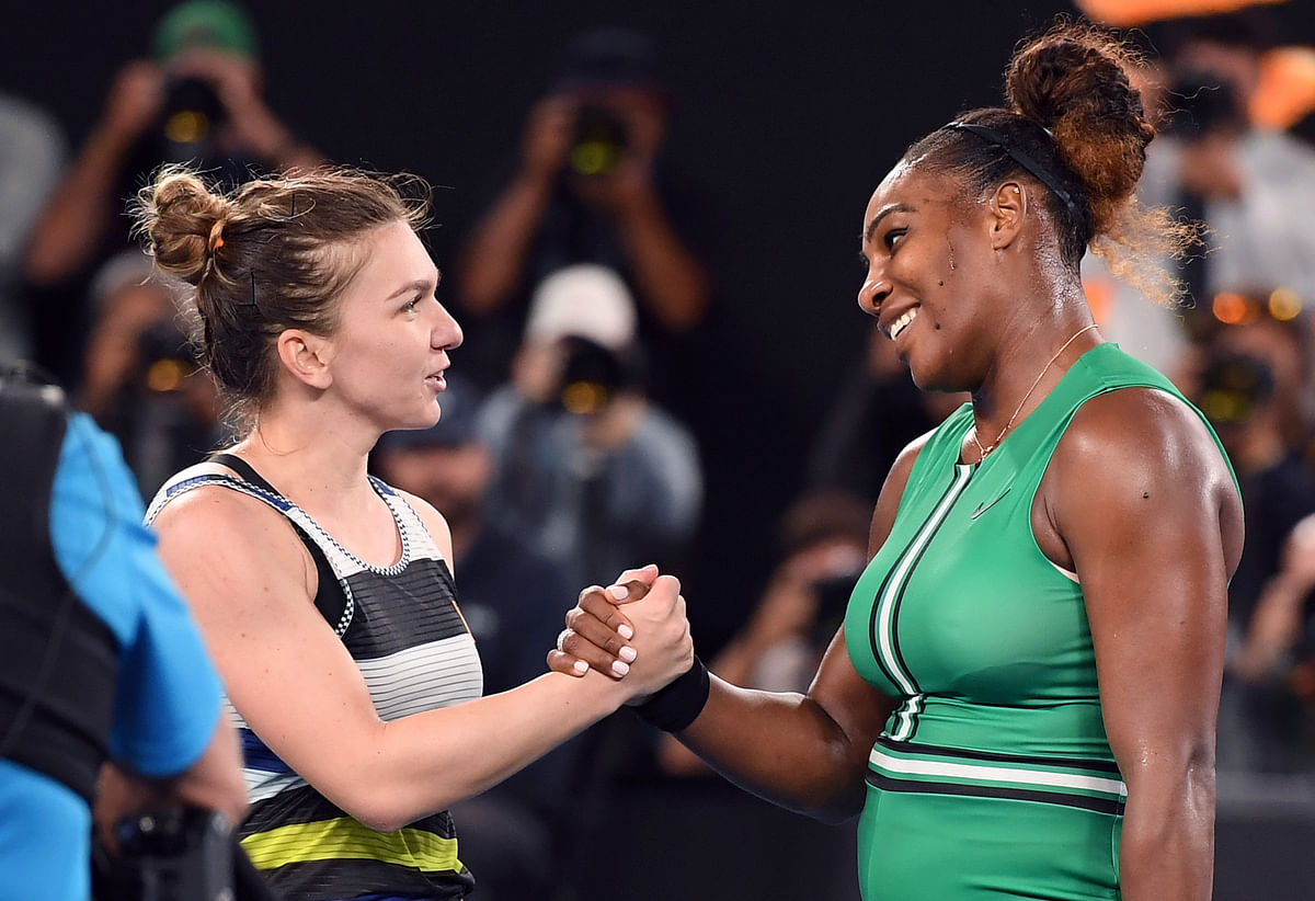 Serena Williams is playing Simona Halep in the final of the Wimbledon.