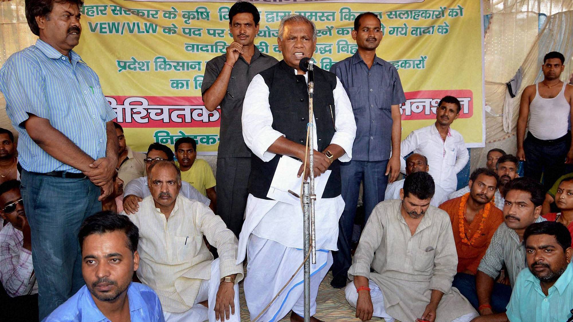 File photo of former Bihar CM Jitan Ram Manjhi.&nbsp;