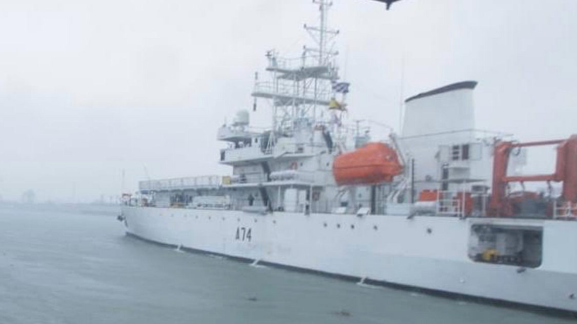 INS Sagardhwani, an oceanographic research vessel of the Defence Research and Development Organisation, embarked on a two-month-long SAGAR-MAITRI Mission-2 from Southern Naval Command in Kochi.