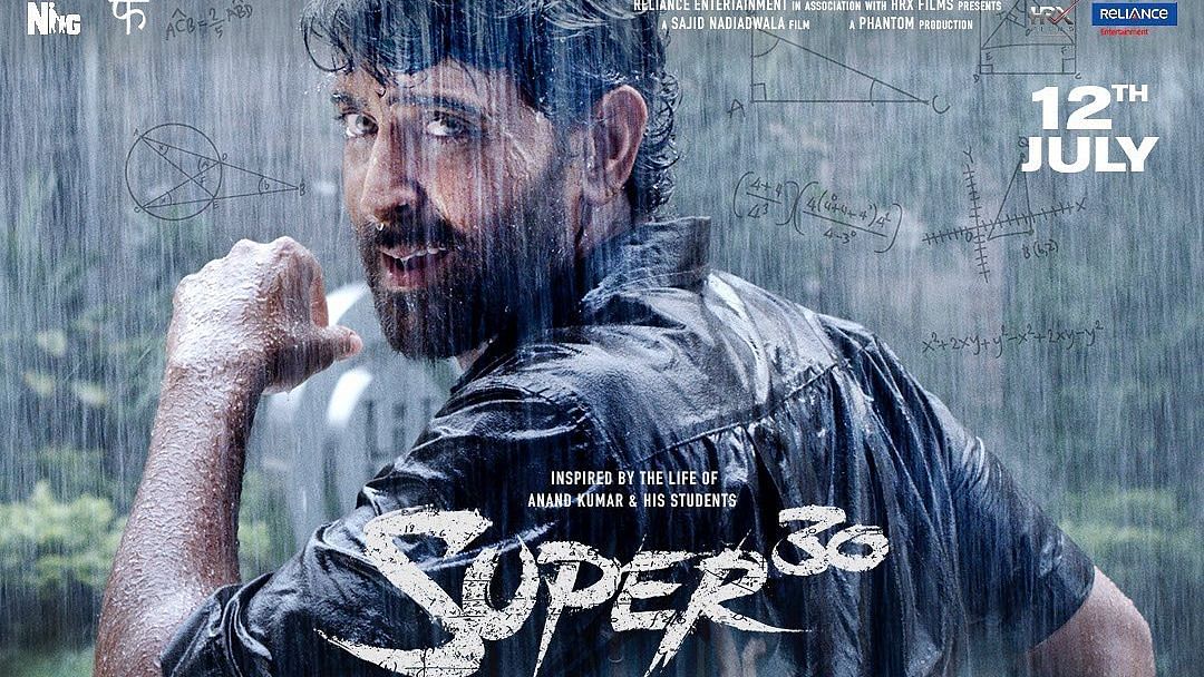 Hrithik Roshan in a poster for&nbsp;<i>Super 30</i> .