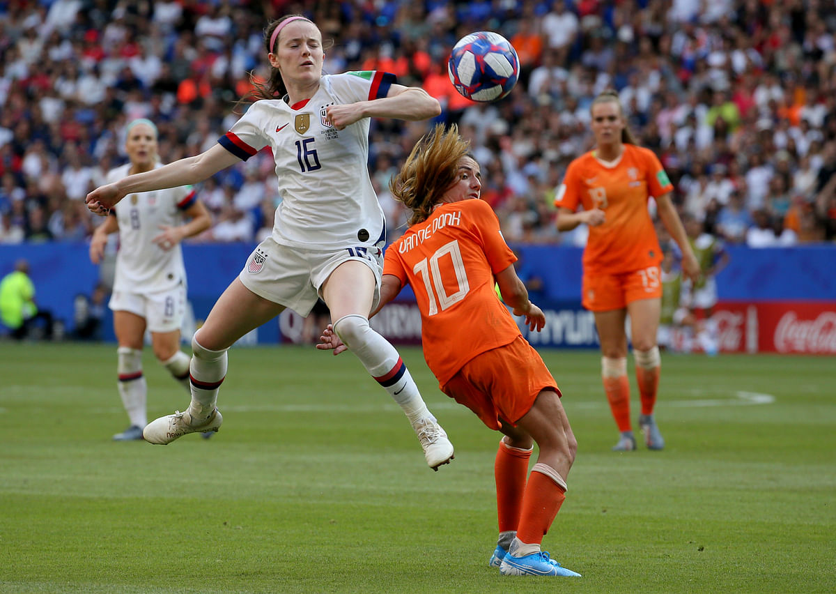 Rapinoe, the pink-haired US captain who grabbed world-wide attention on & off the field, scored in the 61st minute.