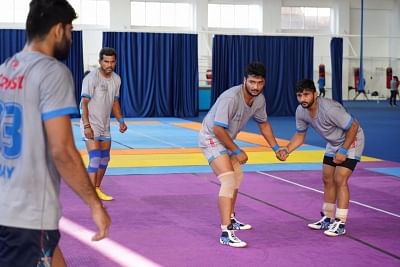 Hyderabad: Players in action during the Pro Kabaddi League match between Haryana Steelers and Puneri Paltan in Hyderabad, 21 July 2019. (Photo: IANS)