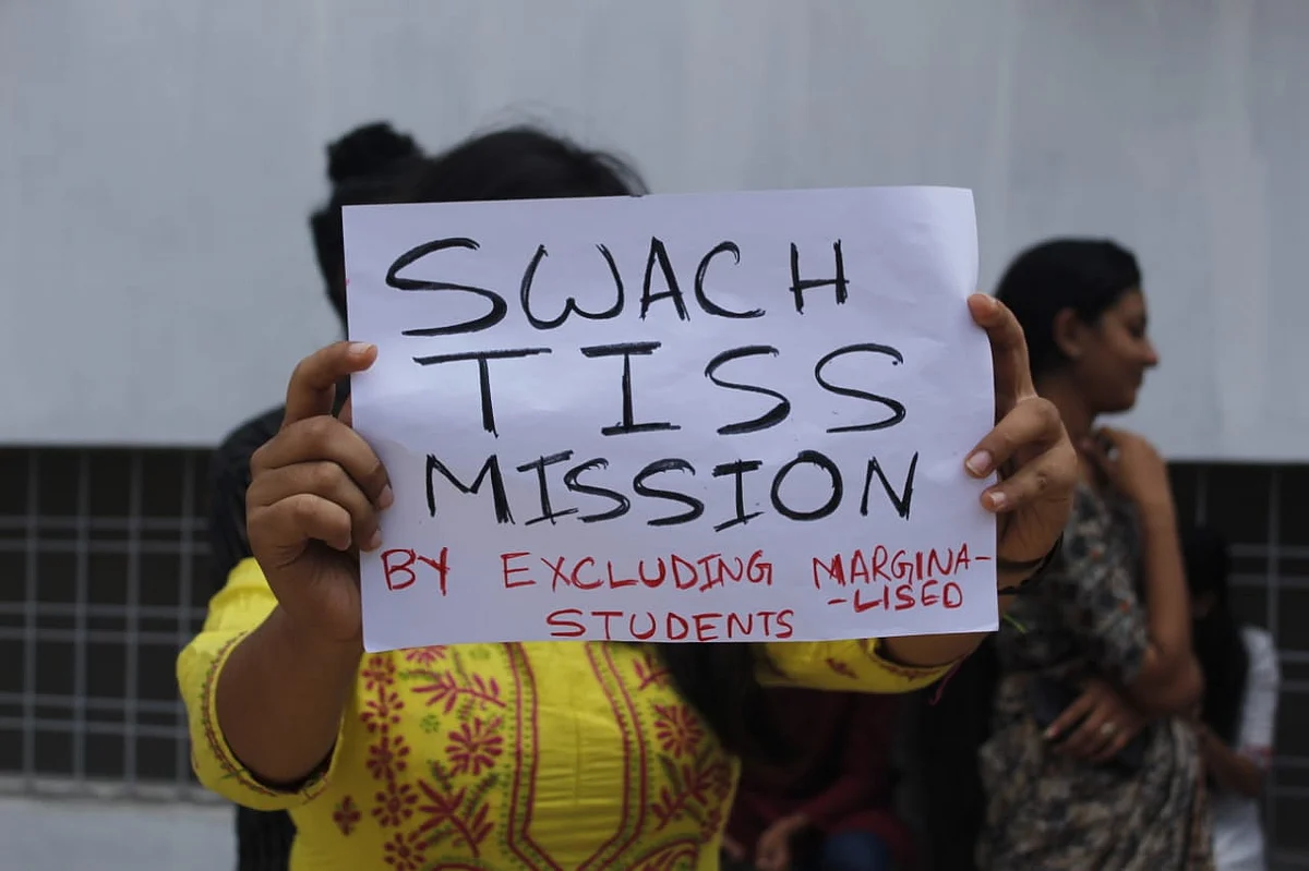Students protest in TISS