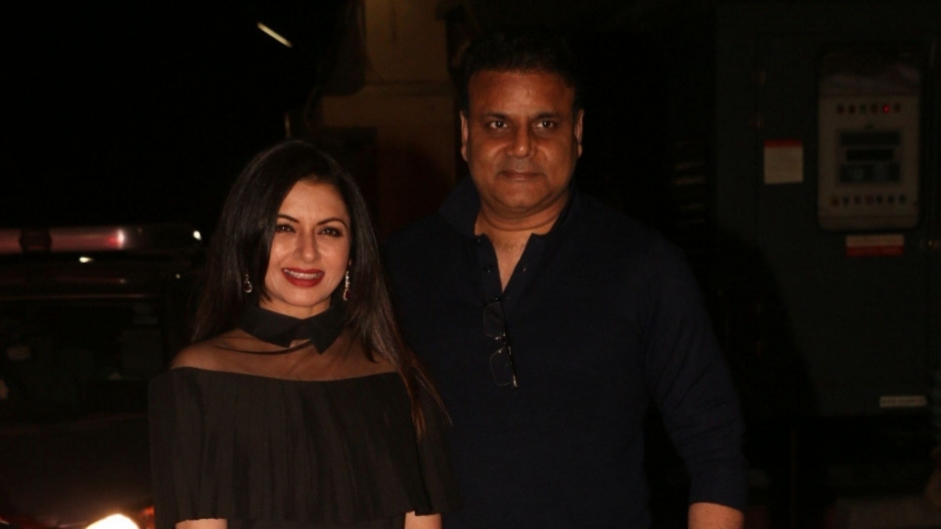 Actor Bhagyashree with husband Himalaya Dasani.&nbsp;