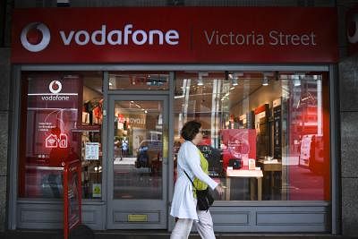 LONDON, July 3, 2019 (Xinhua) -- A woman walks past a Vodafone store in London, Britain, July 3, 2019. Vodafone UK on Wednesday switched on its 5G service, becoming the second UK mobile operator to turn on its 5G network relying on Huawei equipment. (Xinhua/Alberto Pezzali/IANS)