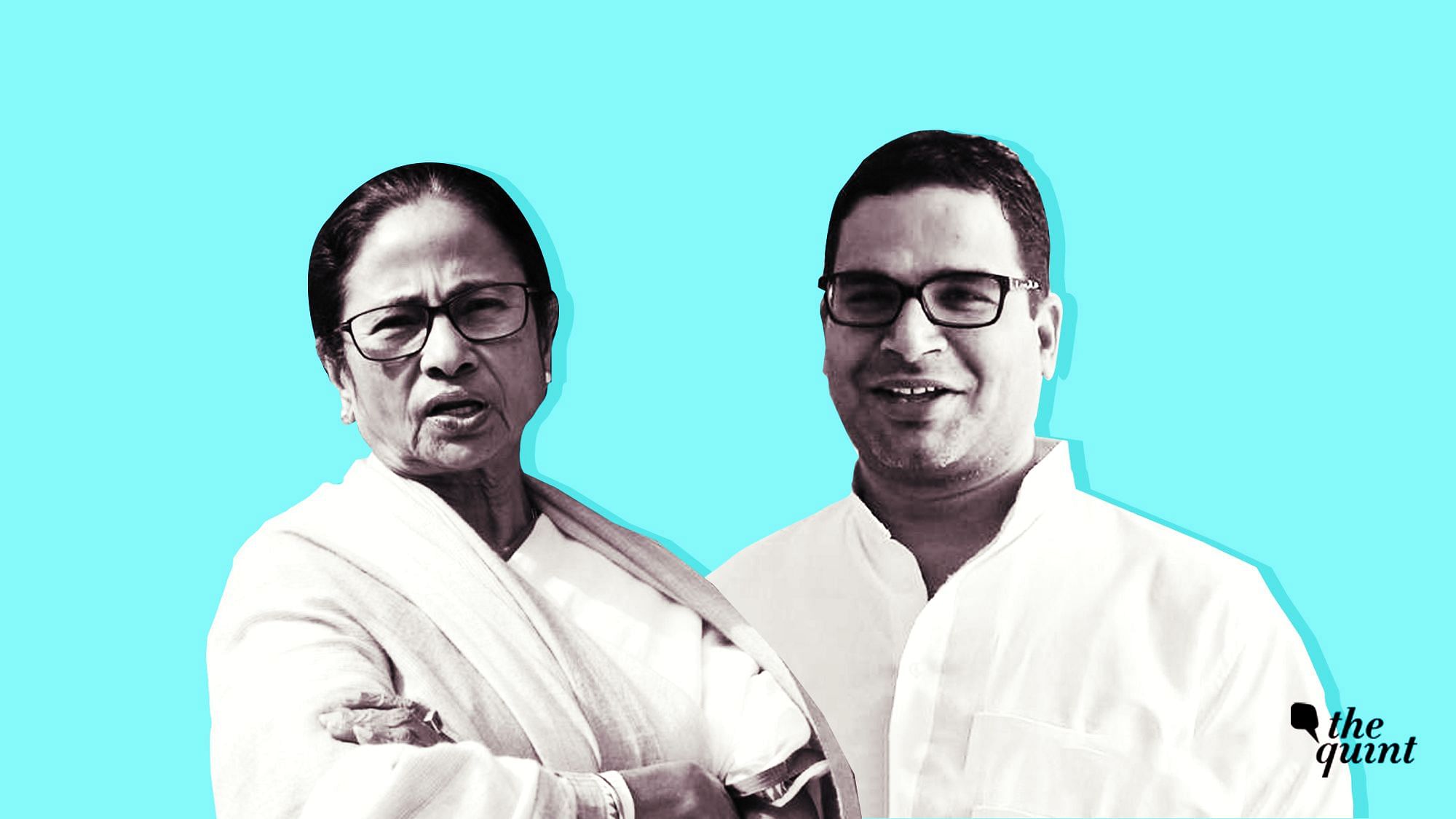 West Bengal CM Mamata Banerjee (left) and election strategist Prashant Kishor.&nbsp;