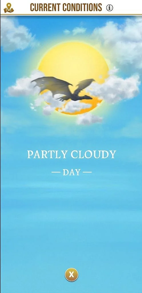 The game has its own version of a weather update.