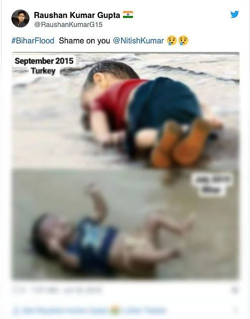Drowned Infant’s Image Incorrectly Shared as One From Bihar Floods