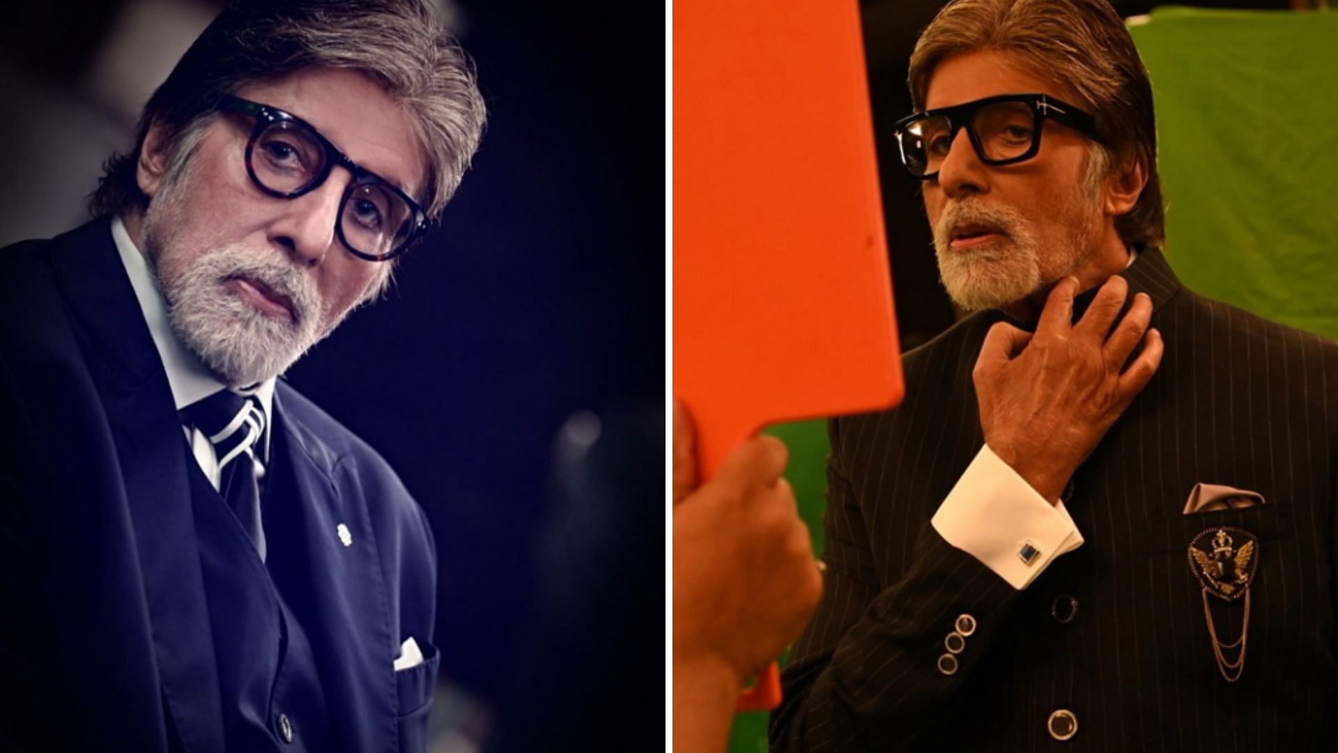 Amitabh Bachchan on the sets of <i>Kaun Banega Crorepati </i>promo shoot.&nbsp;