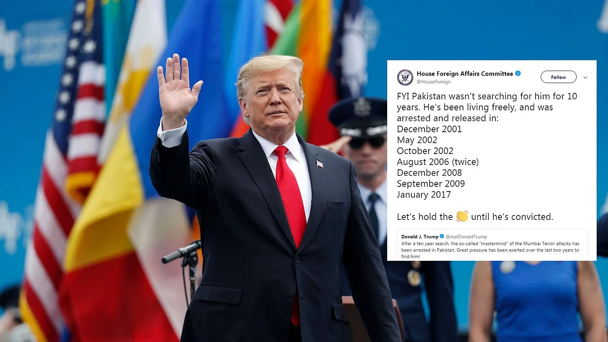 “After a 10 year search, the so-called ‘mastermind’ of the Mumbai Terror attacks has been arrested,” Trump wrote. 