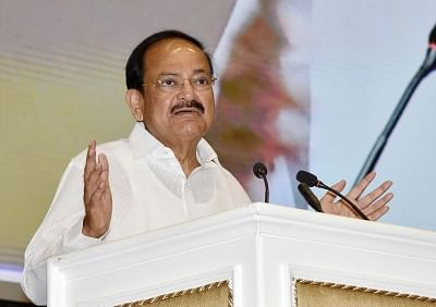 New Delhi: Vice President M. Venkaiah Naidu addresses at the Platinum Jubilee Celebrations of Institute of Chartered Accountants of India (ICAI), in New Delhi on July 01, 2019. (Photo: IANS/PIB)