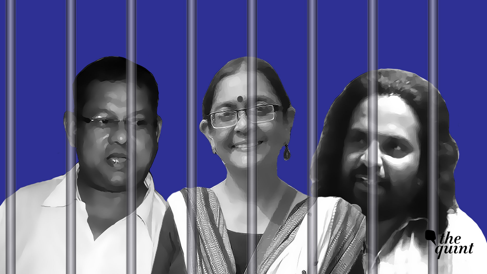Surendra Gadling, Shoma Sen and Rona Wilson, activists arrested and detained under the UAPA.