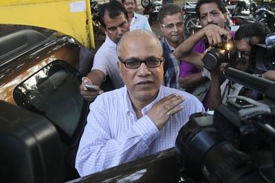 Ribandar: Goa legislator Digambar Kamat arrives to appear before Goa Crime Branch in connection with the Louis Berger bribery case at Ribandar in Goa on July 29, 2015. (Photo: IANS)