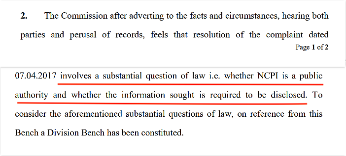 A copy of the CIC order dated 18 July. 
