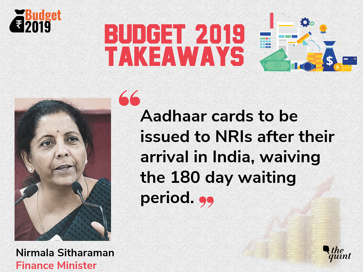 NRIs can get an Aadhaar card without having to wait for 180 days.