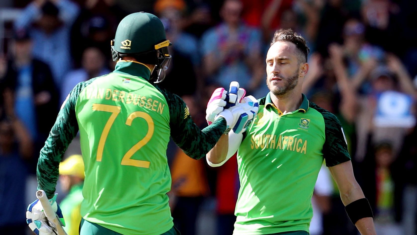 Faf du Plessis reached three figures in 93 balls – and was dismissed off his very next delivery for 100. 