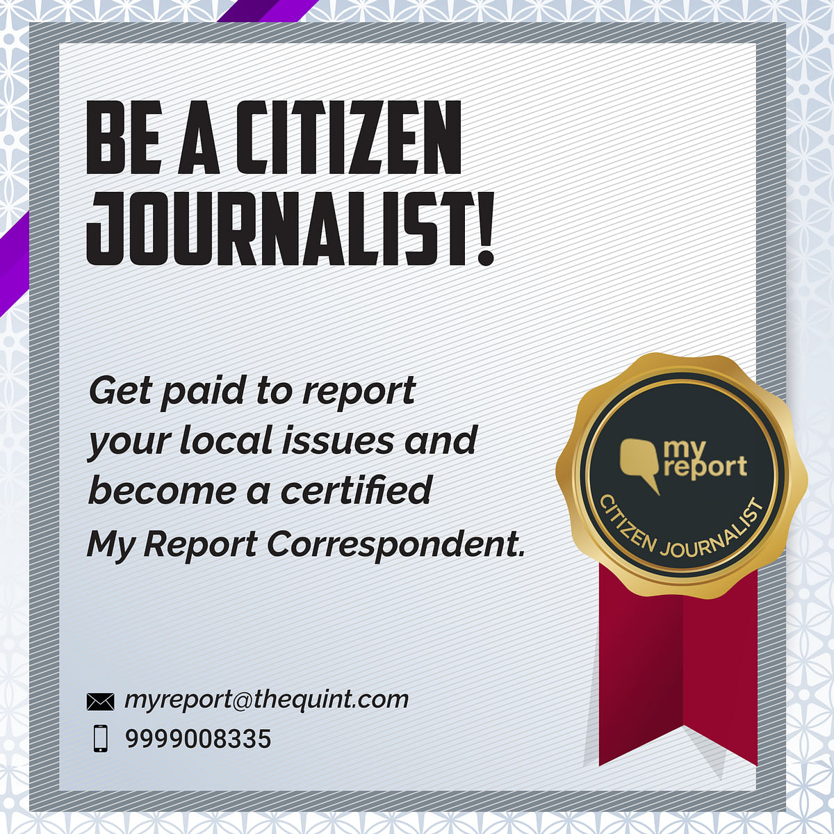 Passionate to report on issues that matter to you? Become a regular contributor for The Quint’s My Report.