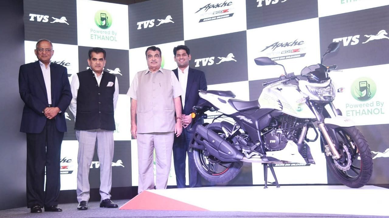 TVS becomes the first company to launch ethanol-powered bike in India.