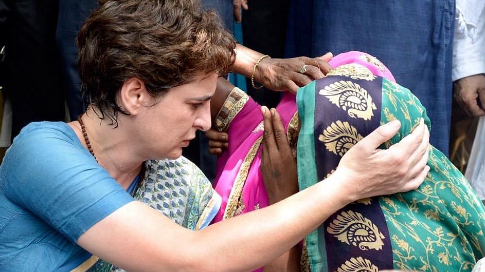 Priyanka Gandhi met some family members of the victims of the Sonbhadra firing incident on Saturday, 20 July