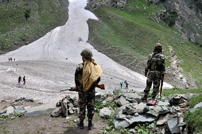 Landslides stop Amarnath yatra as J&K witnesses heavy rain. (Photo: IANS)