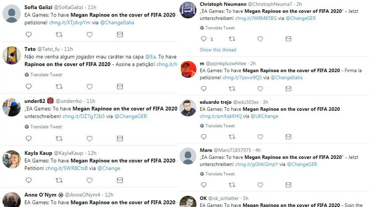Will Rapinoe be on the cover of video game FIFA 2020? Guess it depends on how many signatures this petition gets!