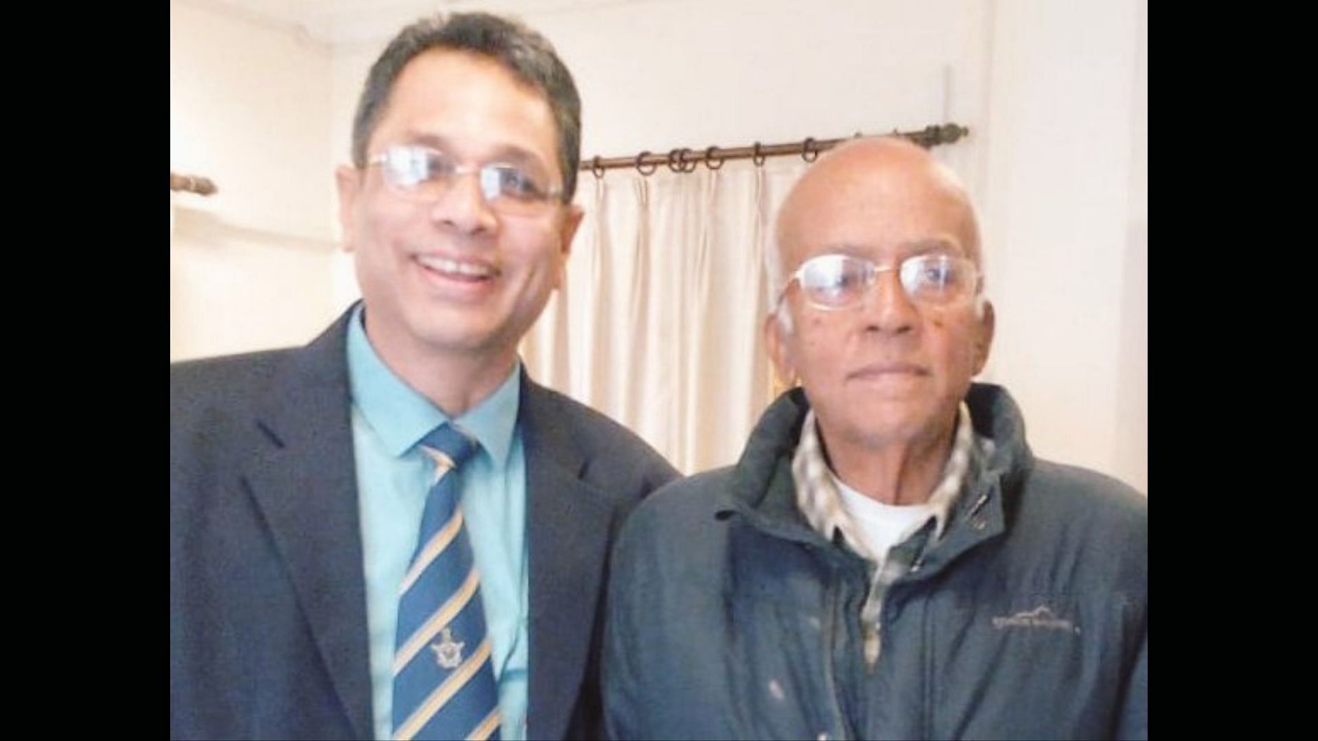 Barun Haldar with PIB Principal Director General Sitanshu Kar.&nbsp;