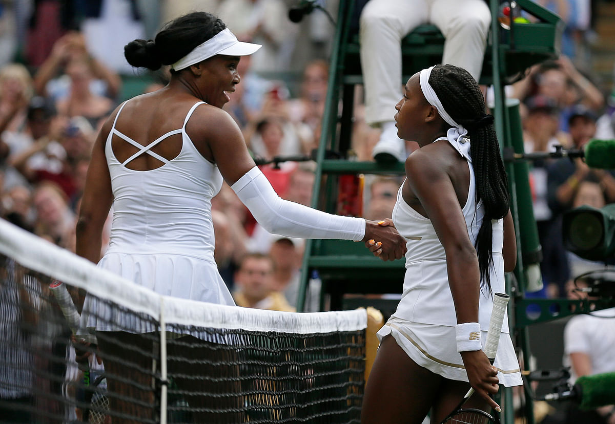 15-year-old Coco Gauff beat five-time champion Venus Williams 6-4, 6-4 in a first-round match at the Wimbledon.