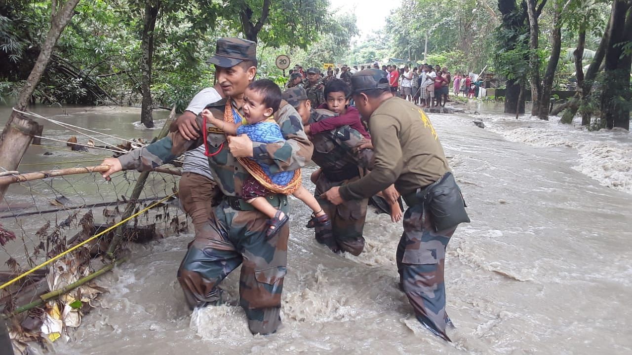 Indian Army’s rescue operations save 150 marooned people in Nalbari, Assam