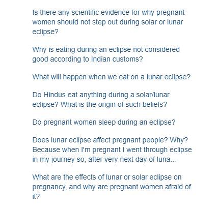 Pregnant women should stay indoors and fast during lunar eclipse, and other myths, fact checked. 