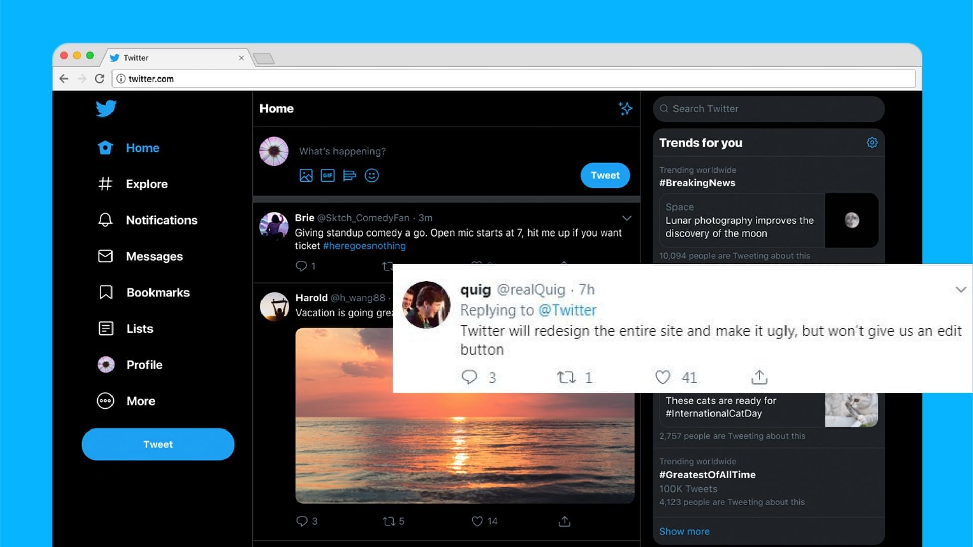 New <a href="https://mobile.twitter.com/home">Twitter.com</a> for desktop