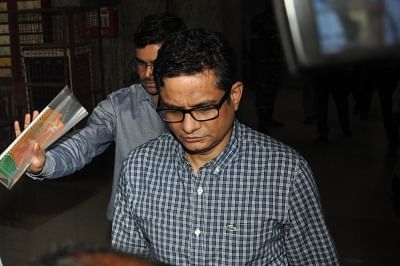 Kolkata: Former Kolkata Police commissioner Rajeev Kumar comes out from the Central Bureau of Investigation (CBI) office after interrogation in the Saradha chit fund scam case, in Kolkata on June 7, 2019. (Photo: Kuntal Chakrabarty/IANS)