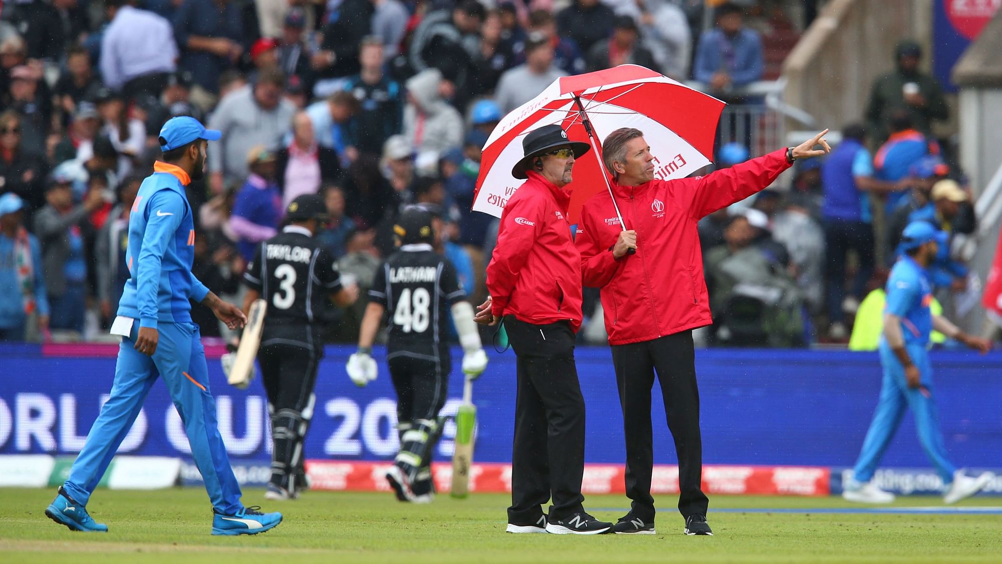 Rain is expected to disrupt play in the India vs New Zealand semi-final on Wednesday as well.
