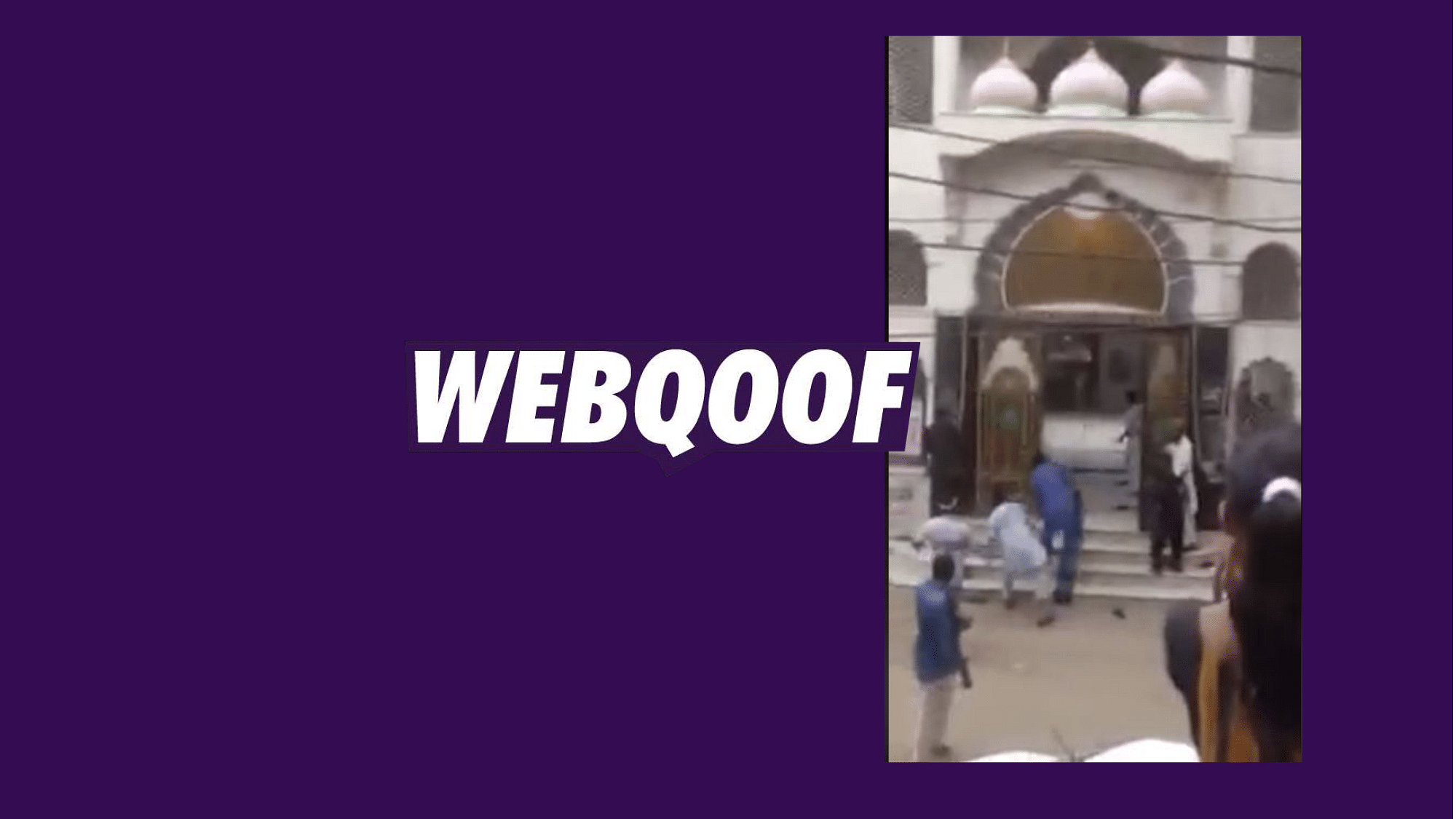 A video has been going viral with the claim that it shows a temple being attacked by some Muslims while women inside were performing pujas and bhajans. 