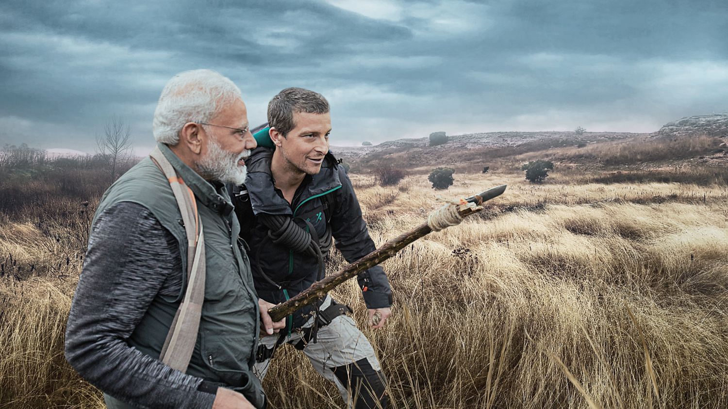 PM Modi and host of ‘Man vs Wild’ Bear Grylls during the shooting of an episode in February.