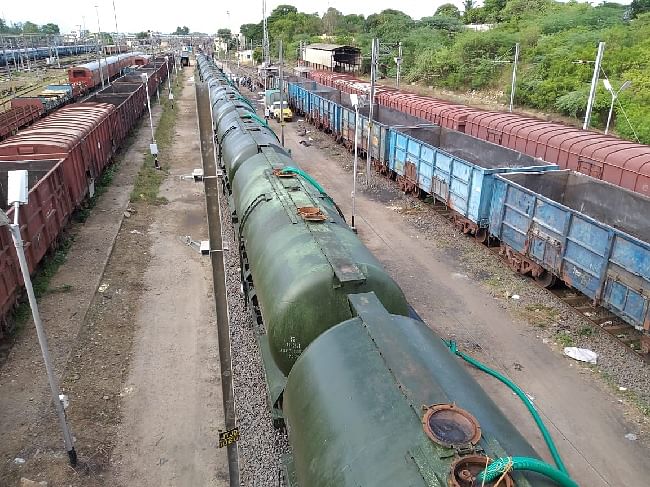 Two trains have been engaged by the railway authorities to transport water to Chennai.