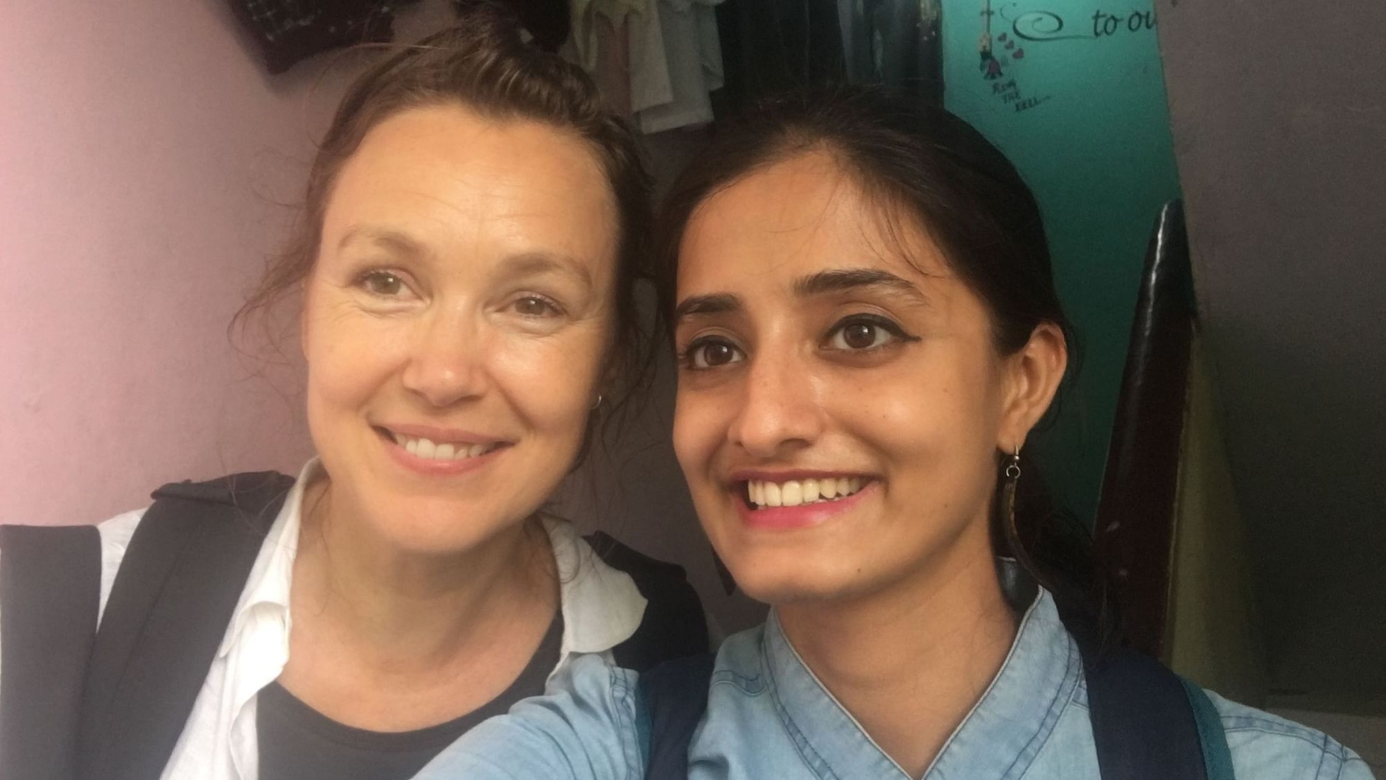 Cynthia Van Elk, a photographer from New York with The Quint’s correspondent Smitha TK.