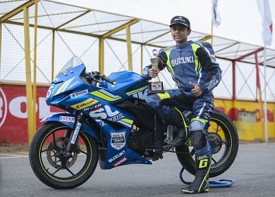 Ikshan Shanbag from Satara who grabbed the first position in the fourth season of Red Bull Road to Rookies Cup.