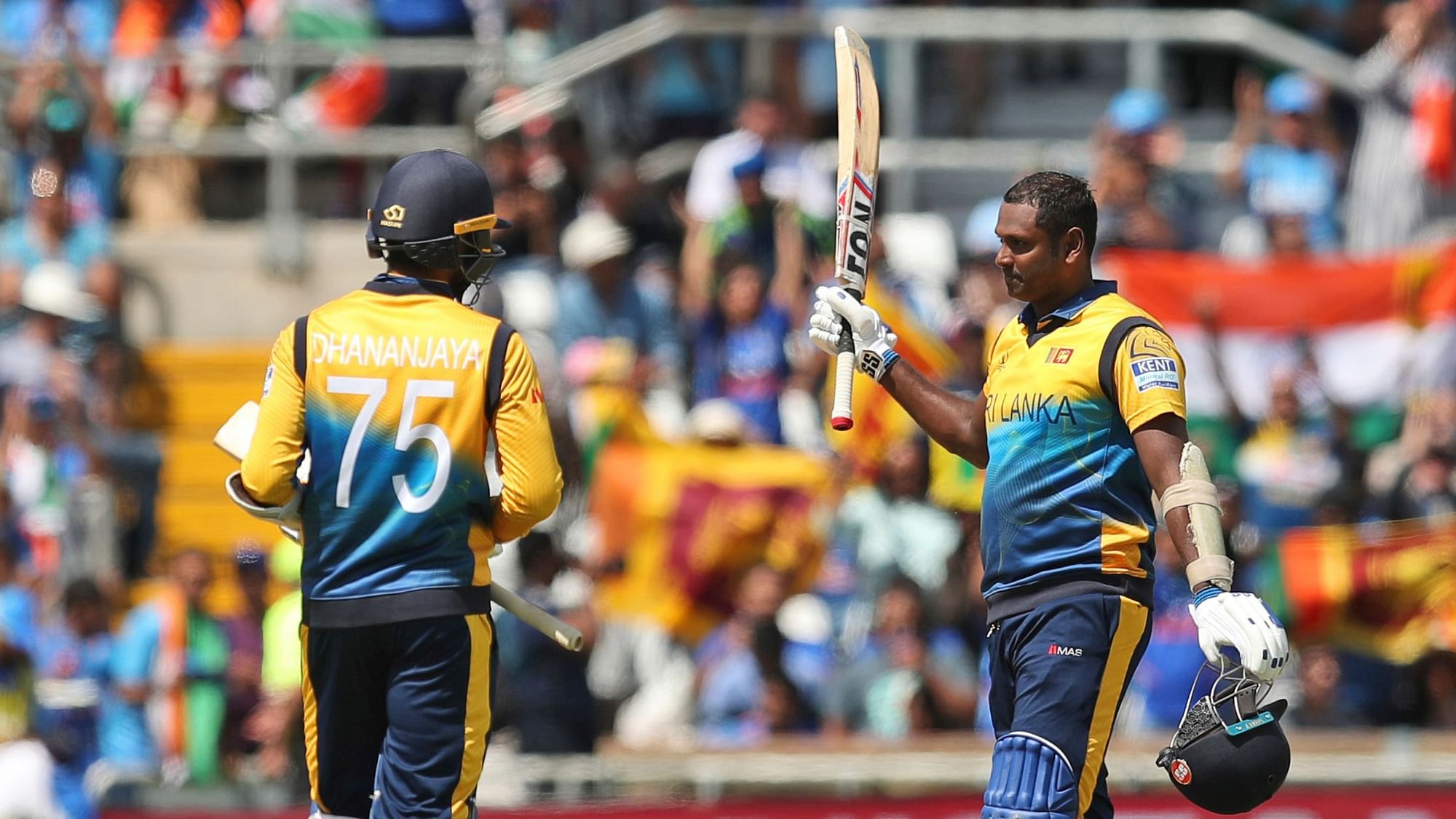 Angelo Mathews scored his first century in World Cups.&nbsp;