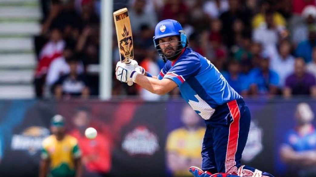 Former India all-rounder Yuvraj Singh scored a quickfire 21-ball 35 as his team Toronto Nationals posted a two-wicket win.