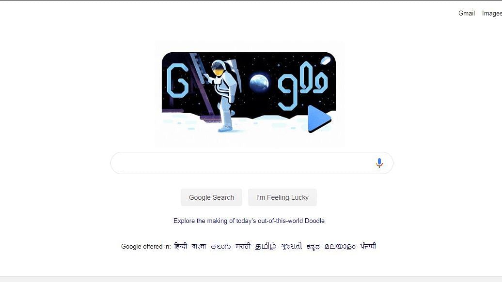 Google Doodle celebrates 50 years since first moon landing.